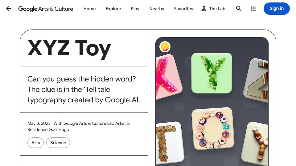 XYZ Toy game preview